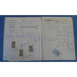 (NW1005L) FRANCE · 1872/1920: five clean, intact documents bearing a range of revenues including imprints · excellent to fine condition throughout (3 images)