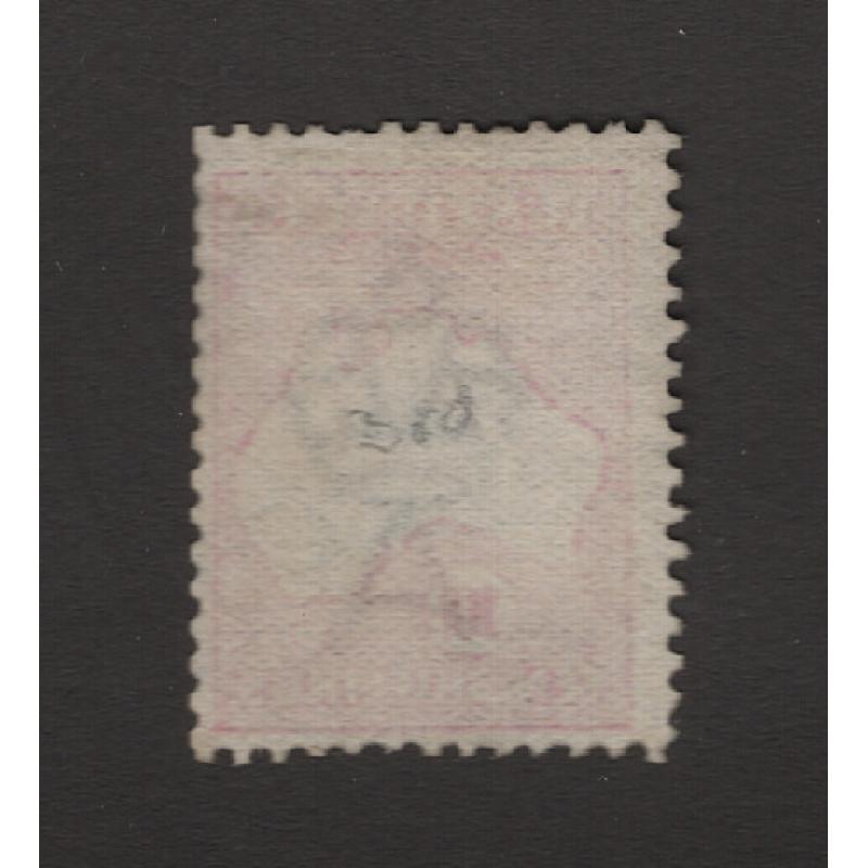 (PB1518) AUSTRALIA · 1913: lightly used 10/- grey & pink Roo (1st Wmk) BW 47A · o/c to R with some shortish perf tips on the RH side but a very collectable example · c.v. AU$1100 (2 images)