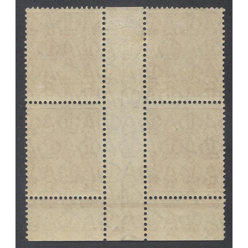(PE15003) AUSTRALIA · 1930: MNH block of 4x Die III 2d golden scarlet KGV (SM Wmk · perf.13x12½) with Ash Imprint BW102z · see full description · c.v. for MLH block is AU$150 (2 images)