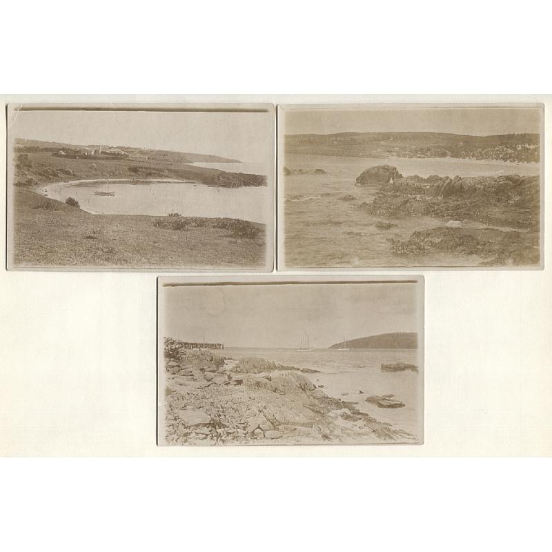 (PG15008) SOUTH AUSTRALIA · c.1910: three unused real photo cards w/views of HOG BAY on KANGAROO ISLAND · all are in excellent to fine condition (3)