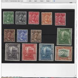 (PR1617) ZANZIBAR · 1936: fresh mint "New Currency" issue SG 310/322 all in fine condition front/back · c.v. £120 · 13 stamps (2 images)