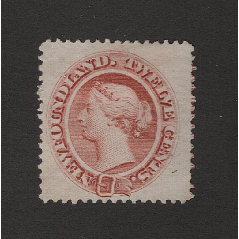 (PR1634) NEWFOUNDLAND · 1865: MNG 12c red-brown QV SG 28 · a couple of v.minor imperfections however the overall condition is excellent · c.v. £650 (2 images)