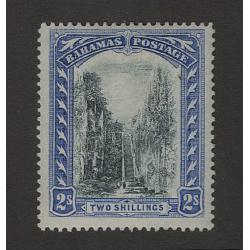 (PR1643) BAHAMAS · 1916: mint 2/- black & blue KGV era pictorial definitive (Multi Crown/CA wmk) SG 79 · a very collectable example · c.v. £38 (2 images)
