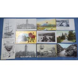 (PT1021L)  TASMANIA · 1905/14: 33 different used and unused cards by various publishers in a mixed condition · mostly the more common views but also the scarcer item (4 images)