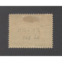 (PY10041) TASMANIA · 1907: mint typographed 2d plum Pictorial (Crown/A wmk) with COMPOUND PERFS  12.4 & 11 SG 251c · well-centred and in excellent condition · c.v. £42 (2 images)