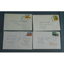(QQ1147L) TASMANIA · 1981/2003: 13 small commercial covers bearing clear strikes of different RELIEF postmarks used during the period · includes a PAID AT and two neoprene types · excellent to fine condition throughout (2 images)
