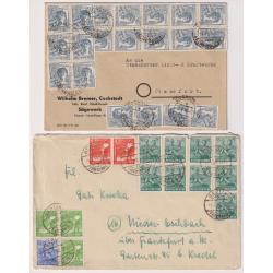 (QQ1181) GERMANY · SOVIET ZONE 1948 (July): three 'Currency Reform' covers all with multiple franking making up a rate of 240pfg · see full description (2 images)