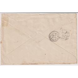 (QQ1226) VICTORIA · 1891: cover mailed at Melbourne to Bream Creek, TAS · stamps have been removed but a fine strike of the DEFICIENT POSTAGE 2d / FINE 2d handstamp remains (3 images)
