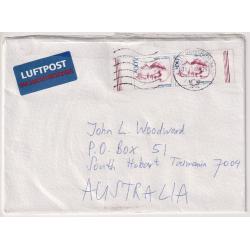 (QQ1228) AUSTRALIA · 2008: inwards cover from Germany inspected by QUARANTINE · resealed by Australia Post · 2 different quarantine-related h/stamps on back plus inserts