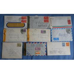 (QQ1268L) CENTRAL & SOUTH AMERICA · 1940s/50s: clean assortment of commercial covers, mainly to USA · includes censored, registered and air mail · countries represented comprise VENEZUELA, MEXICO, URUGUAY and GUATEMALA (3 images)