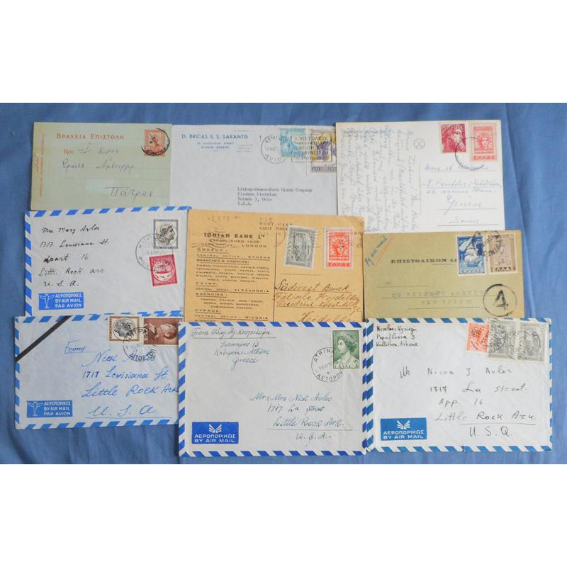 (QQ1271L) GREECE · 1920s/70s: small bundle of 33 covers and postcards from the period mainly to foreign destinations · overall condition is excellent · includes some useful items · see all four largest images (33)