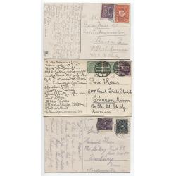 (QQ1304) GERMANY · 1922/23: six postcards mailed to the UNITED STATES with contemporary franking making up an all different selection of rates · excellent to fine condition (2 images)
