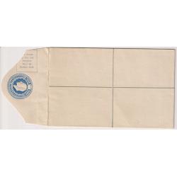 (QQ1758) TRANSVAAL · 1902: unused 4d blue/cream KEVII postal stationery envelope H&G C4 in F to VF condition .... an example in better condition will be hard to find! (2 images)