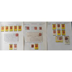 (RG1070L) GREAT BRITAIN · 1860s: specialised pages housing used 1d red-brown QV from Plates 80 to 89 · mostly 'selected quality' throughout · includes 7 covers · 56 items · total c.v. for stamps alone £150+ (4 images)