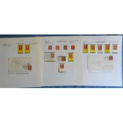 (RG1082L) GREAT BRITAIN · 25 pages from a specialised collection of used 1d red-brown QV from Plate 150 through to Plate 169 · comprises 8 letters/envelopes and 90+ stamps · possible postmark interest (4 sample images)