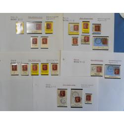 (RG1082L) GREAT BRITAIN · 25 pages from a specialised collection of used 1d red-brown QV from Plate 150 through to Plate 169 · comprises 8 letters/envelopes and 90+ stamps · possible postmark interest (4 sample images)