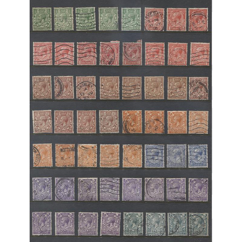 (RG15011L) GREAT BRITAIN · used collection remnants from QV/KGV era transferred onto 7 Hagners · mixed condition but there are some pickings here, especially among the QV surface prints · 300+ (7 images)