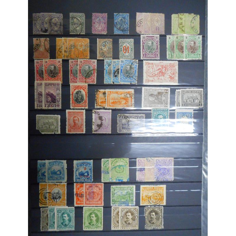 (RP1004A) WORLDWIDE accumulation of approx. 1000 mainly used stamps in a Posthorn s/book with a strength in South America  · also a page of Australian KGV defins to 1/4d, some NZ and earlier British colonies · overall clean condition (6 sample images)