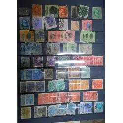(RP1004A) WORLDWIDE accumulation of approx. 1000 mainly used stamps in a Posthorn s/book with a strength in South America  · also a page of Australian KGV defins to 1/4d, some NZ and earlier British colonies · overall clean condition (6 sample images)
