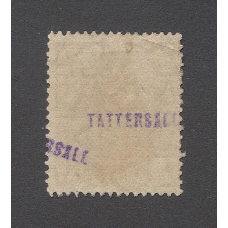 (RS19057) TASMANIA · used 1½d red KGV with TATTERSALL security overprints in block capitals on the back ..... this one is not often seen! (2 images)