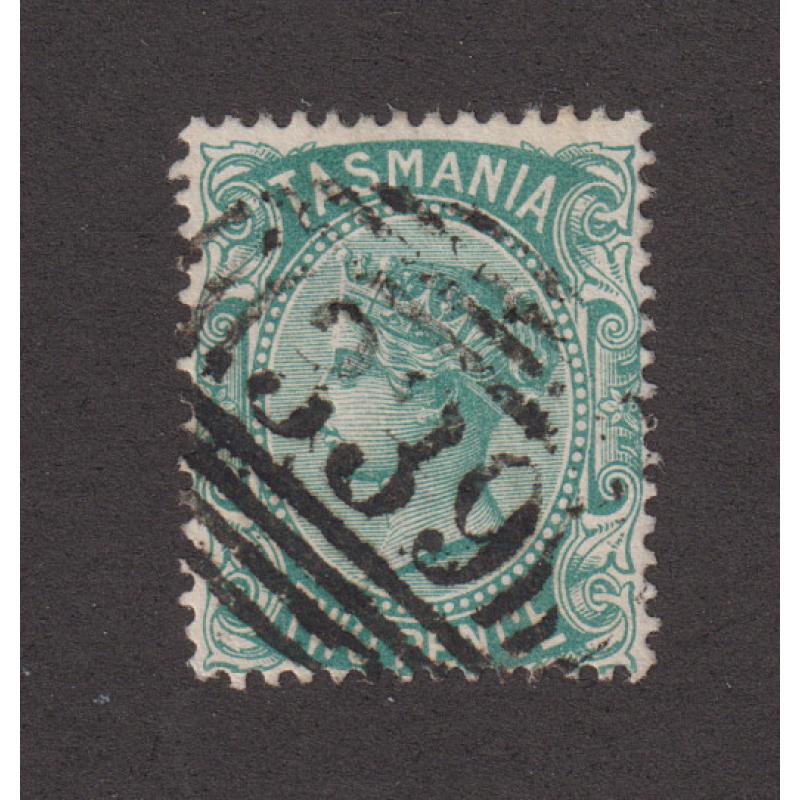 (RS1053) TASMANIA · clear central strike of BN339 (used at NORTH FRANKLIN) on a 2d QV S/face · postmark is rated RR