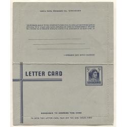 (SL15000) AUSTRALIA · 1960: 5d dark blue/grey QEII lettercard overprinted SPECIMEN in red BW LC84w (c.v. AU$125) · also "normal" card for comparison · two items (2 images)