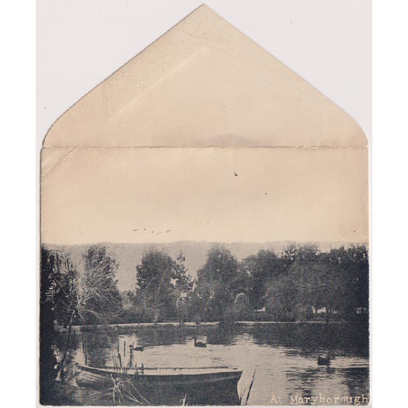(SS1139) VICTORIA · c.1900: unused illustrated envelope with a photographic view titled AT MARYBOROUGH · some v.light discolouration on verso o/wise in excellent condition · publisher not identified (2 images)