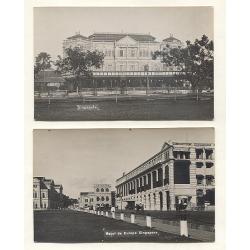 (SS15005) SINGAPORE · c.1920: five unused real photo cards with SINGAPORE views including RAFFLES PLACE and HOTEL DE EUROPE all in very fine condition (2 images)