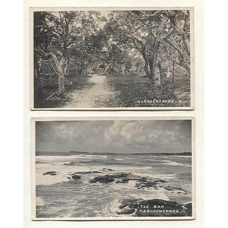 (SS15011) QUEENSLAND · 1930s: four unused real photo cards with views of the MAROOCHYDORE area · photographer/publisher not identified · all items in excellent to fine condition (2 images)