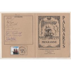 (SS15084) AUSTRALIA · "Australia 99" programme for the AWARDS PRESENTATION BANQUET · some well-known collectors provided an autograph on the back · excellent to fine condition inside and out (2 images)