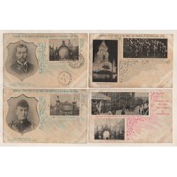 (SS15103) VICTORIA · 1901: seven unused/used souvenir postcards SOUVENIR OF THE VISIT OF THE DUKE AND DUCHESS OF CORNWALL AND YORK by R. Jolley · is poor to reasonable but worth having "for the record" ..... see both largest images (7)