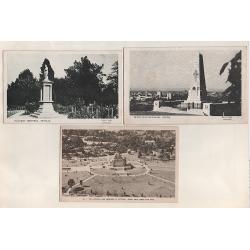 (SS15113) AUSTRALIA · 1930s/50s: 2 real photo and 4 printed postcards featuring views of war memorials in NSW, VIC and WA · condition as per largest images (6)