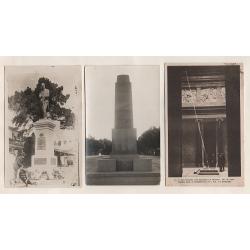 (SS15113) AUSTRALIA · 1930s/50s: 2 real photo and 4 printed postcards featuring views of war memorials in NSW, VIC and WA · condition as per largest images (6)