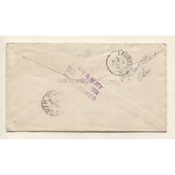 (TY10001) CUBA · 1902: uprated 1c envelope mailed by registered post (with A.R.) to Tasmania via London · range of postal markings....please see full description · attractive cover in fine condition (2 images)