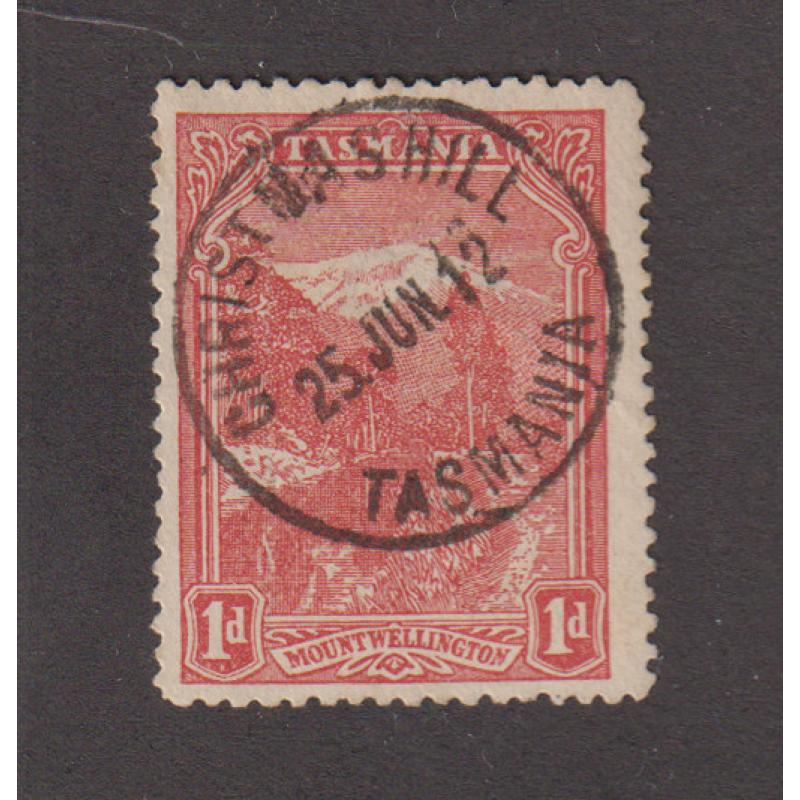 (TY1005) TASMANIA · 1912: an A1+ quality strike of the CHRISTMAS HILL Type 2 cds on a 1d Pictorial · postmark is rated RRR-(12*)