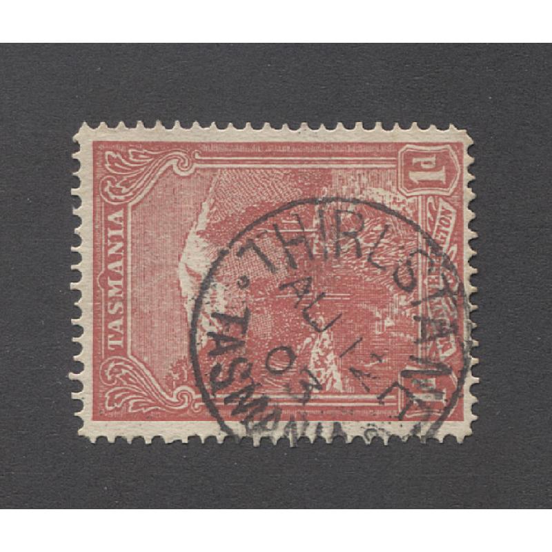 (TY10126) TASMANIA · 1903: a clear strike of the THIRLSTANE Type 1 cds on a 1d Pictorial · postmark is rated RR+(12)