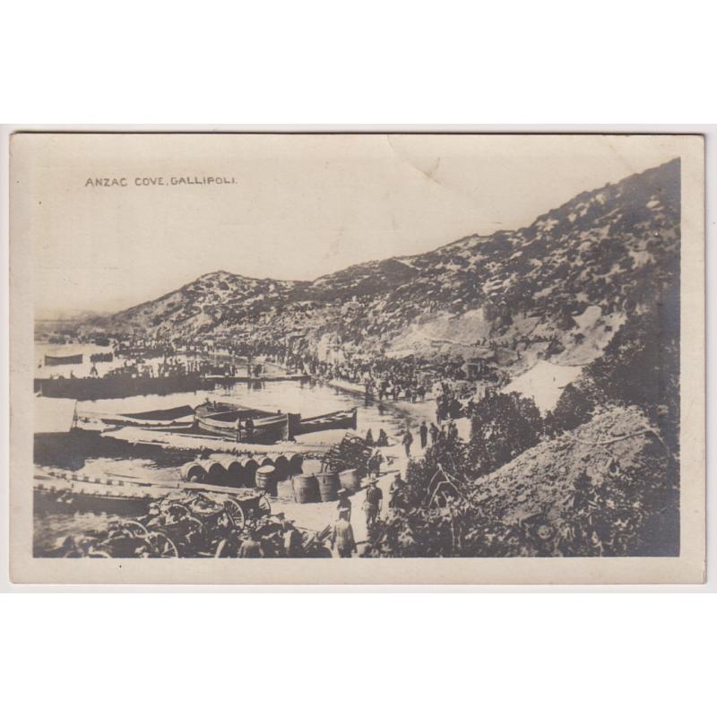 (TY1116) AUSTRALIA · 1915: unused real photo style card by Philip, Hunt & Co. w/view of ANZAC COVE, GALLIPOLI in excellent condition
