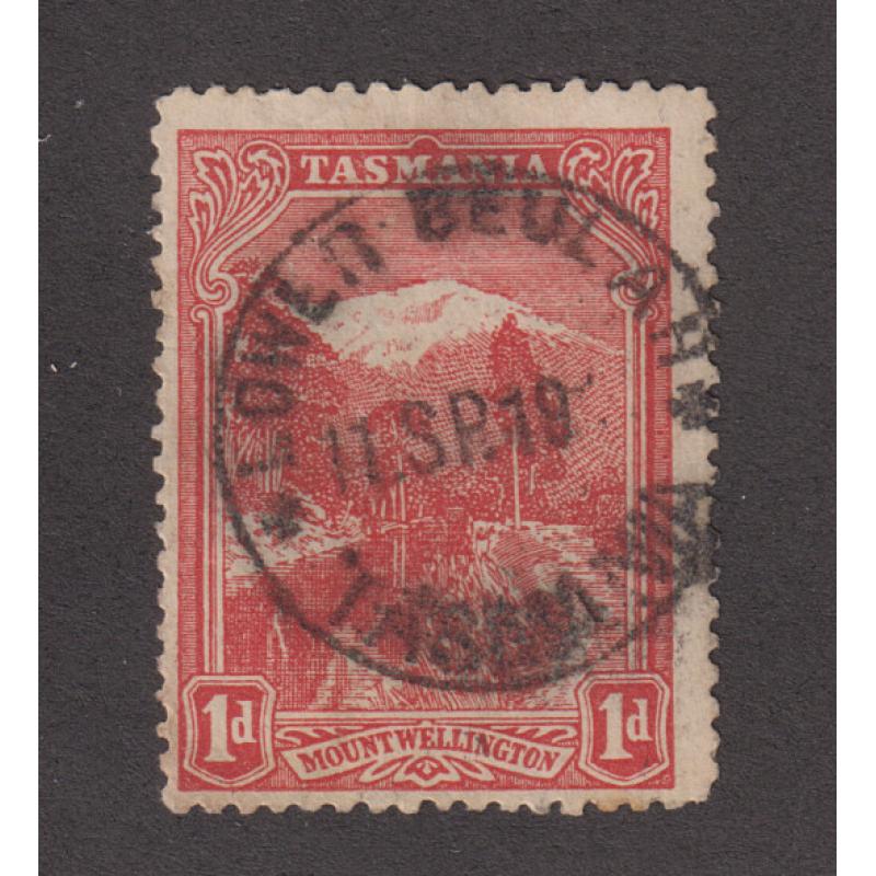 (TY1164) TASMANIA · 1919: a well-inked clear strike of the LOWER BEULAH Type 2ac cds on a 1d Pictorial · postmark is rated R during this period