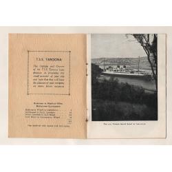 (TY15289) TASMANIA · 1936: souvenir booklet given to Melbourne/Launceston passengers on the T.S.S. "Taroona" · views of the ship and scenery · also envelope in which the item was presented · a rare survivor! (3 sample images)