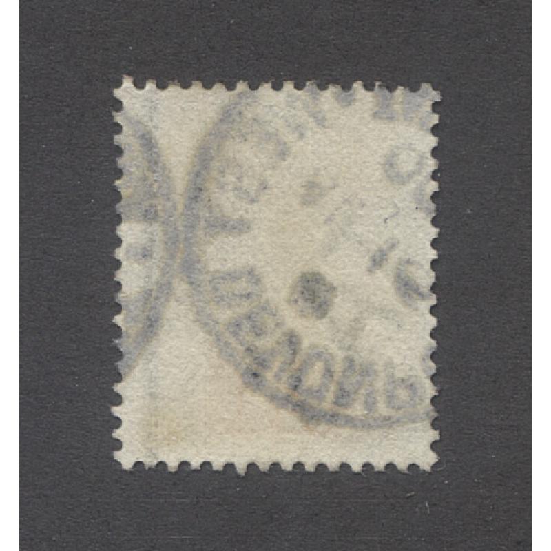 (VV10001) TASMANIA · 1897: commercially used £1 green & yellow QV Key Plate SG 225 postmarked at West Devonport · excellent colour and condition · c.v. £475 (2 images)