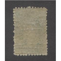 (VV10012) TASMANIA · 1890s: 2d yellow-green QV Chalon on gummed stout laid paper perf.11.8 optd REPRINT. (stop removed by the perforation) · fine condition