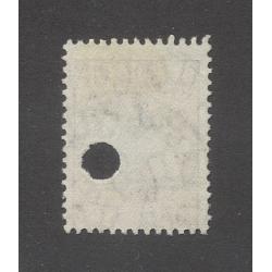 (VV10039) AUSTRALIA · 1934: £2 black & rose Roo (CofA wmk) with telegraph puncture and postmark · nice "usage item" (2 images)