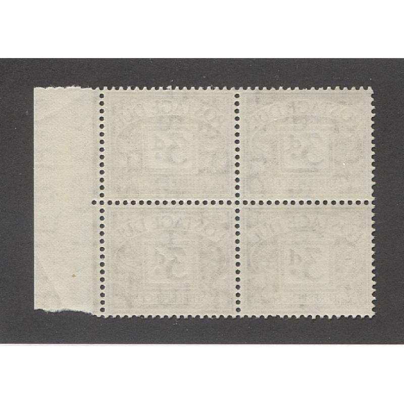 (VV10082) GREAT BRITAIN · 1955: MNH block of 4x 3d violet P/Dues (E2R Tudor Crown wmk) SG D45 in VF condition · c.v. £300 (2 images)