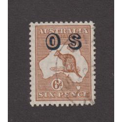(VV1072) AUSTRALIA · 1932: nicely used 6d chestnut Roo (SM wmk) optd OS SG O127 · well-centred for this issue and in excellent condition · c.v. £55 (2 images)