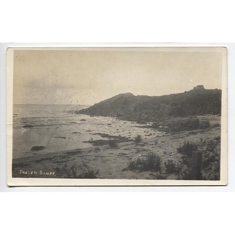 (WS1514) TASMANIA  · 1915:  a real photo card with a view of FRASER BLUFF on KING ISLAND · a very rare view indeed · photographer not identified · message of verso written locally but the card has not been postally used