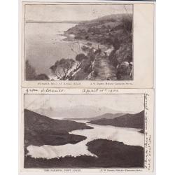 (WW1470) TASMANIA · 1906/10: 5 mainly used cards from J.W. Beattie's "Tasmanian Series" including three "West Coast" views · condition a little mixed but all are quite displayable (2 images)