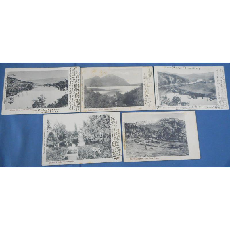 (WW1474) TASMANIA · 1904/06: 14 different cards from J.W. Beattie's "Tasmanian Series" · most with divided backs · condition a little mixed but all are of a displayable grade (2 images)