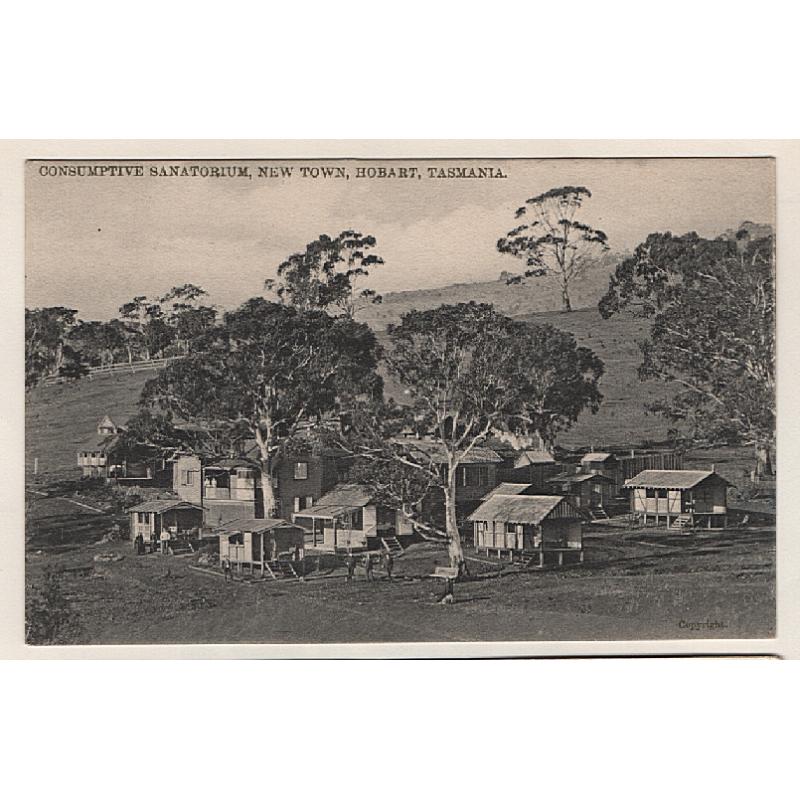 (WW15054) TASMANIA · c.1910: a very scarce McVilly & Little card with a view of the CONSUMPTIVES SANATORIUM NEW TOWN in fine condition