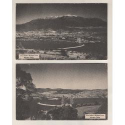 (WW15068) TASMANIA · 1940s: three unused cards from O.B.M. Series with views of the HOBART BRIDGE · some insect 'grazing' on the backs of 2 cards o/wise condition and appearance is excellent (2 images)