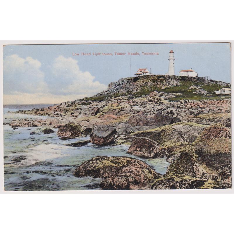 (WW1576) TASMANIA · c.1910: unused card by Spurling & Son (No.658) w/view LOW HEAD LIGHTHOUSE TAMAR HEADS in F to VF condition